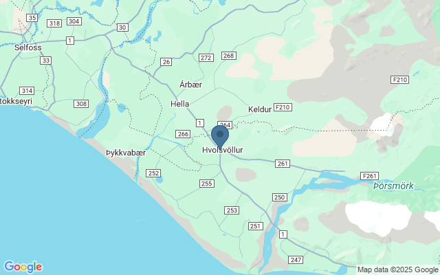 Kaart met locatie Njál Saga
